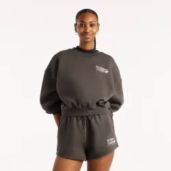 New Balance New Balance W Trackside Fleece Crew Damen, schwarz, Grösse: XS  Damen, schwarz, Grösse: XS