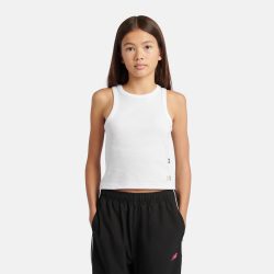 New Balance G Rib Tank  Mädchen, weiss, Grösse: 10-11 Years
