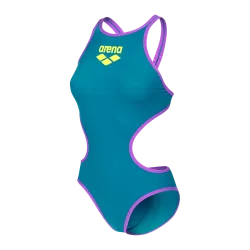 Arena W Arena One Biglogo One Piece Badeanzug Damen, blau, Grösse: D 34