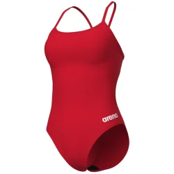Arena Swimsuit Lace Back Solid Badeanzug Damen, rot, Grösse: D 30