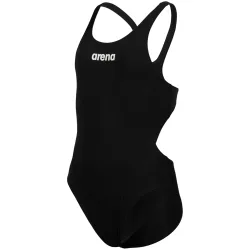 Arena Team Swimsuit Swim Tech Solid Badeanzug Mädchen, schwarz, Grösse: 128