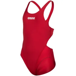 Arena Team Swimsuit Swim Tech Solid Badeanzug Mädchen, rot, Grösse: 116
