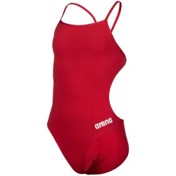 Arena Team Swimsuit Challenge Solid Badeanzug Mädchen, rot, Grösse: 128