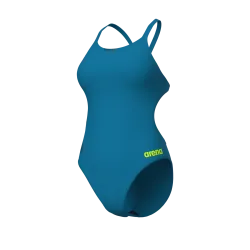 Arena Team Swimsuit Challenge Solid Badeanzug Damen, blau, Grösse: D 32