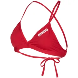 Arena Team Swim Top Tie Back Solid Bikini Damen, rot, Grösse: D 30