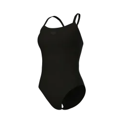 Arena W Arena Solid Swimsuit Lightdrop Back B Badeanzug Damen, schwarz, Grösse: D 34