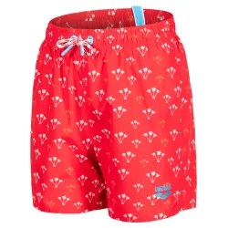Arena B Beach Boxer Allover Beach Short Jungen, rot, Grösse: 140