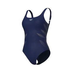 Arena W Arena Swimsuit Milena Wing Back C Cup Figurformender Badeanzug Damen, blau, Grösse: D 38