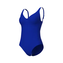 Arena W Arena Swimsuit Victoria U Back Solid Badeanzug Damen, blau, Grösse: D 40