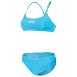 Arena W Arena Bikini Bandeau Solid Bikini Set Damen, blau, Grösse: D 36