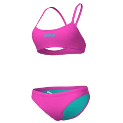 Arena W Arena Bikini Bandeau Solid Bikini Set Damen, pink, Grösse: D 38