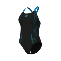 Arena W Arena Poseidonia Swimsuit Swim Pro Back Lb Badeanzug Damen, schwarz, Grösse: D 34