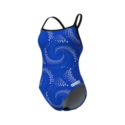 Arena W Arena Fireflow Swimsuit Challenge Back Badeanzug Damen, blau, Grösse: D 38