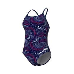 Arena W Arena Fireflow Swimsuit Lightdrop Back Badeanzug Damen, blau, Grösse: D 34