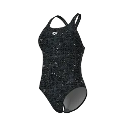 Arena W Arena Ribbed Swimsuit Swim Pro Back Badeanzug Damen, schwarz, Grösse: D 34
