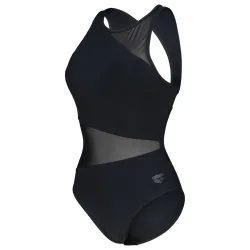 Arena W Arena Mesh Angle Swimsuit Vent Back B Badeanzug Damen, schwarz, Grösse: D 38