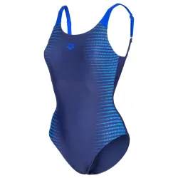 Arena W Arena Side Placement Swimsuit U Back B Badeanzug Damen, blau, Grösse: D 44