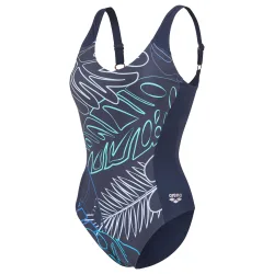 Arena W Arena Swimsuit Mia Wing Back Figurformender Badeanzug Damen, blau, Grösse: D 44