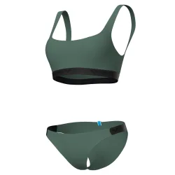 Arena W Arena Elastic Solid Bikini Bandeau Bikini Set Damen, grün, Grösse: XS