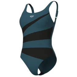 Arena W Arena Isabella Swimsuit Wing Back C Figurformender Badeanzug Damen, blau, Grösse: D 40