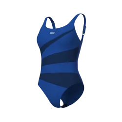 Arena W Arena Isabella Swimsuit Wing Back C Figurformender Badeanzug Damen, blau, Grösse: D 38