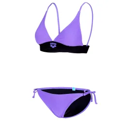 Arena W Arena Elastic Band Bikini Triangle Bikini Set Damen, violett, Grösse: XS