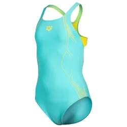 Arena G Arena Graphic Swimsuit Swim Pro Back Badeanzug Mädchen, blau, Grösse: 116