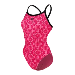 Arena W Arena Floral Swimsuit Challenge Back Badeanzug Damen, pink, Grösse: D 42