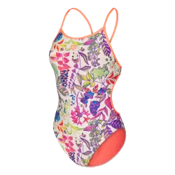 Arena W Arena Painting Swimsuit Lace Back Badeanzug Damen, mehrfarbig, Grösse: D 34