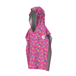Arena Kids Terry Printed Poncho Bademantel
