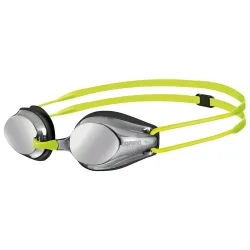 Arena Jr Tracks Mirror Schwimmbrille gelb, Harte GläserVerspiegelte Gläser