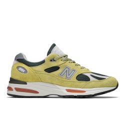 New Balance M 991v2 Made in UK Grape Sorbet Freizeitschuhe / Sneaker Herren, grün, Grösse: 37.5
