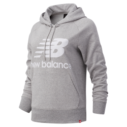New Balance New Balance W Essentials Stacked Logo PO Hoodie Damen, grau, Grösse: M Relaxed Fit Damen, grau, Grösse: M