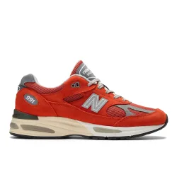 New Balance M 991 Made in UK v2 Vibrant Chroma Freizeitschuhe / Sneaker unisex, rot, Grösse: 36