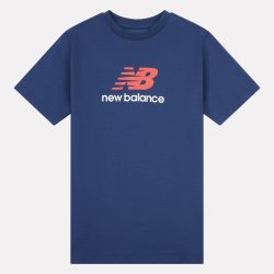 New Balance B NEW BALANCE JERSEY STACKED LOGO TEE  Jungen, blau, Grösse: 8-9  Years