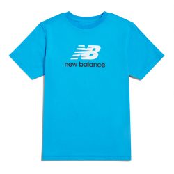 New Balance B NEW BALANCE JERSEY STACKED LOGO TEE  Jungen, blau, Grösse: 10-11 Years