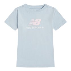 New Balance G NEW BALANCE JERSEY STACKED LOGO TEE  Mädchen, blau, Grösse: 7-8 Years