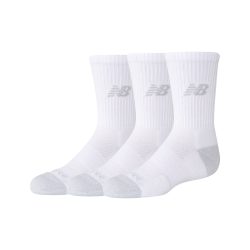 New Balance Youth Active Crew Socks 3 Pack  unisex, weiss, Grösse: L