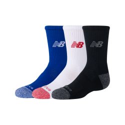 New Balance Youth Active Crew Socks 3 Pack  unisex, mehrfarbig, Grösse: L