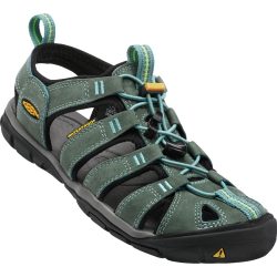 KEEN W Clearwater CNX Leather Trekkingsandalen Damen, grün, Grösse: 39