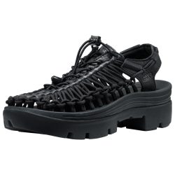 KEEN A Uneek PLT Freizeitsandalen unisex, schwarz, Grösse: 36