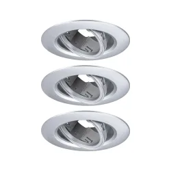Paulmann 92110 Einbauleuchte 3er Set LED GU10 Chrom (matt)