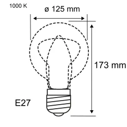 Paulmann Infrarotlampe E27 150 W (Ø x L) 125 mm x 173 mm 230 V 1 St.