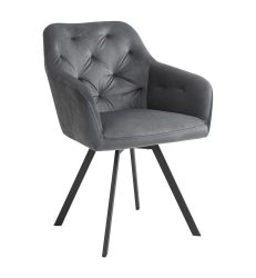 SalesFever - Sessel mit 360°-Drehfunktion Grau