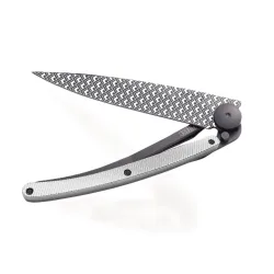 Deejo Klappmesser - Quadratic hellgrau Aluminium 37g