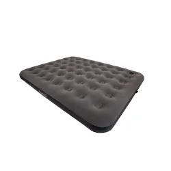 Luftbett für 2 Personen Queensize mit eingebauter Fusspumpe grau (203x152x22cm)