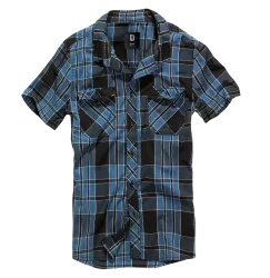Brandit - Roadstar Shirt Short Sleeve indigo checked