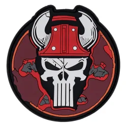 Klettabzeichen Punisher Skull - rot