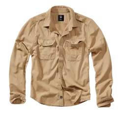 Brandit - Vintage Shirt Long Sleeve camel