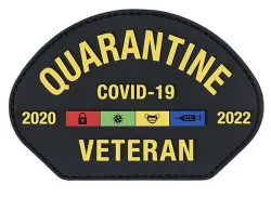 Klettabzeichen Quarantine Veteran Covid-19 - color